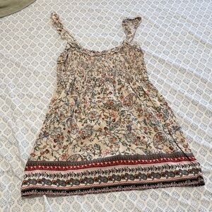 Trixxi Floral Mini Dress with Red and Black Accents